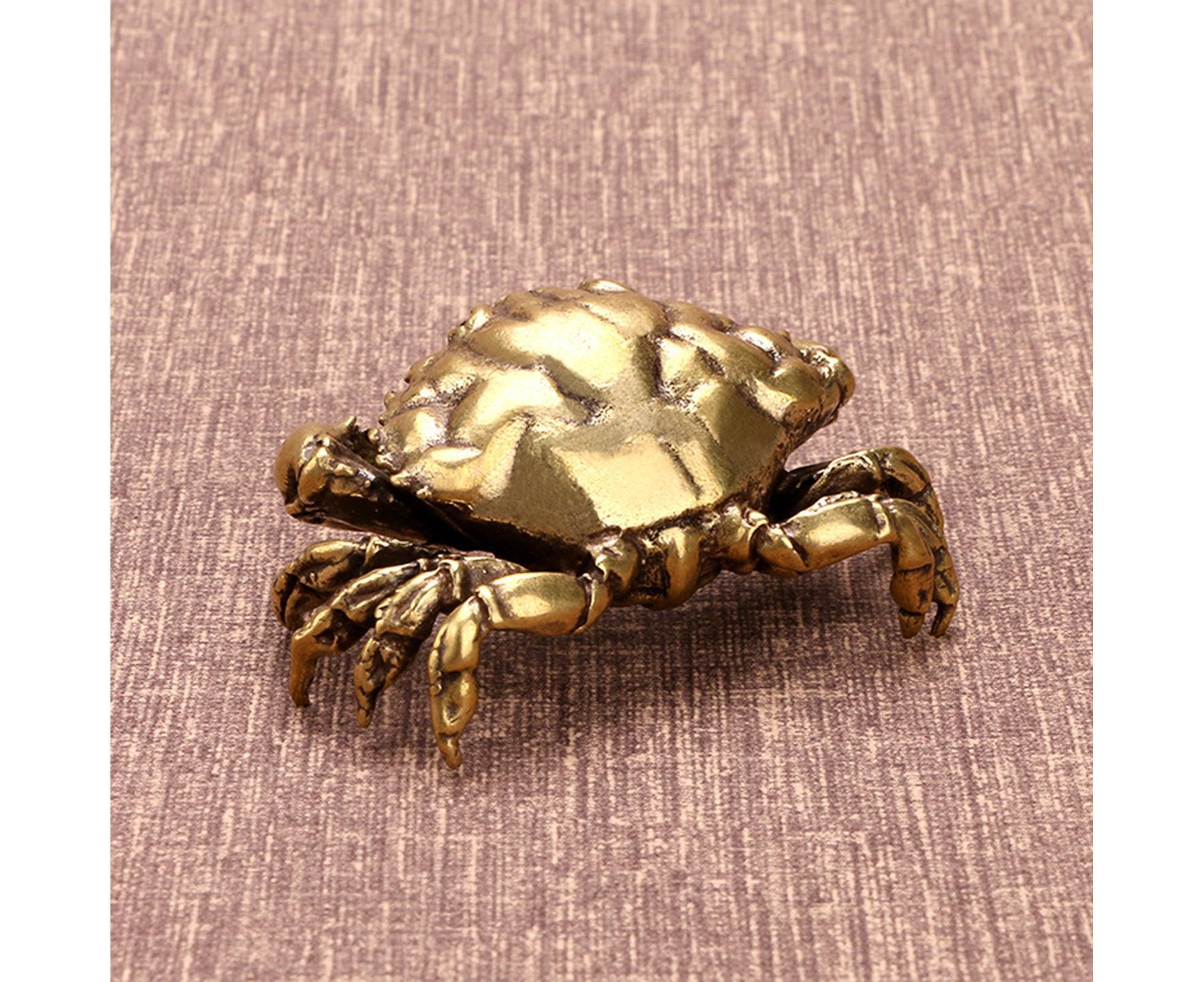 Brass Crab Statue for Gift-Brass Color