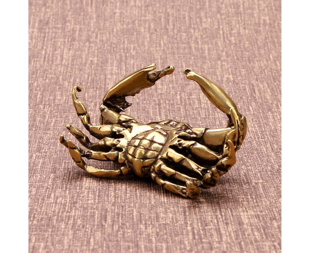 Brass Crab Statue for Gift-Brass Color
