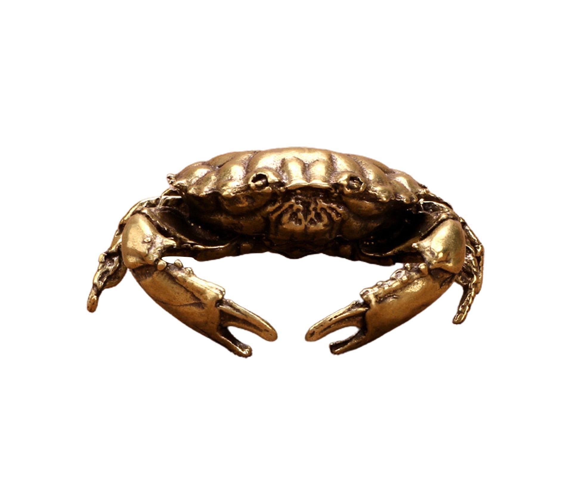 Brass Crab Statue for Gift-Brass Color
